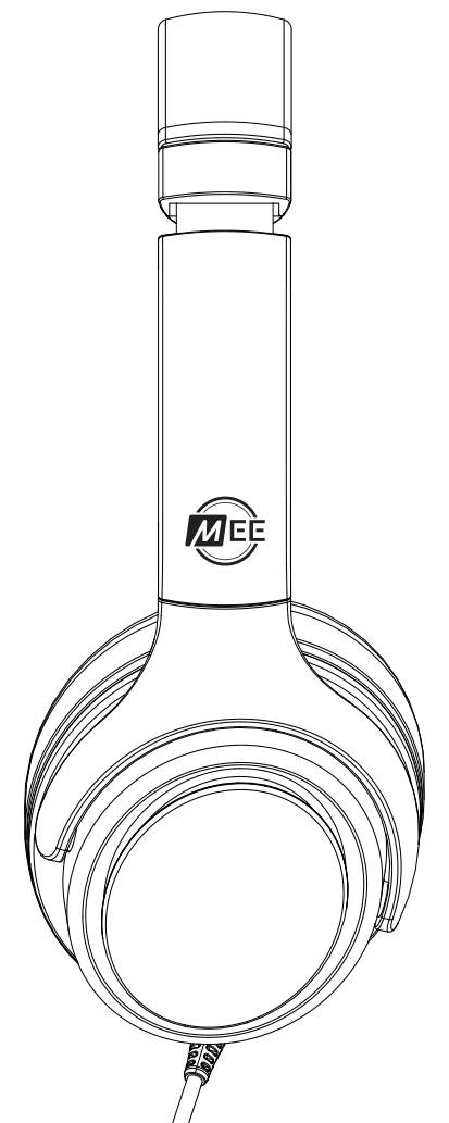 MEE audio KidJamz – Headphones for Kids with Volume Limiting Technology. User manual cover showing a line illustration of the over-ear KidJamz headphones with an attached cable and inline microphone.