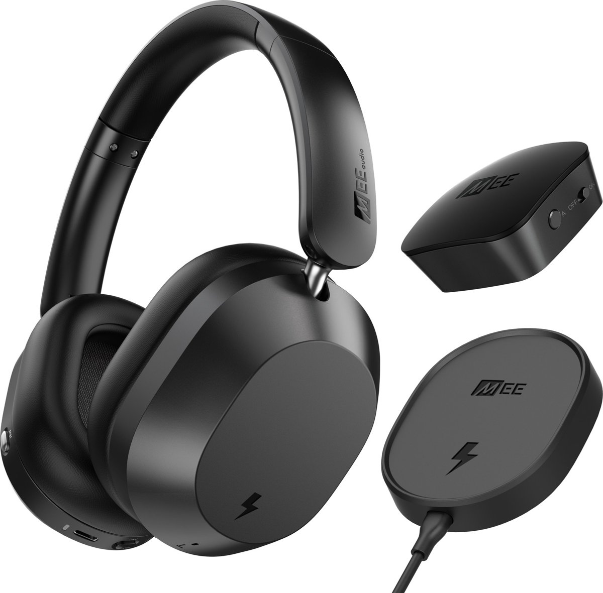 Matrix Cinema 3D headphones with Connect transmitter and wireless charging pad